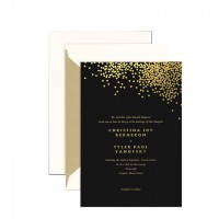 Custom Kraft Paper Gift Wedding Greeting Cards With Gold Foil